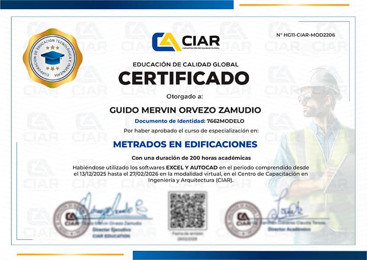 Certificado 1 — cara